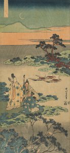 Nyomtatás a „Kínai és japán versek igazi tükre” sorozatból alkotó: Katsushika Hokusai