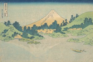 Reflexió a tóban Misaka-nál Kai tartományban Koshu Misaka Suimen, a sorozatból..., kb. 1830-3 alkotó: Katsushika Hokusai