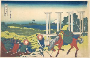 Senju a Musashi tartományban (Bushū Senju), a „A Fuji-hegy harminchat látképe” (Fugaku sanjūrokkei) című sorozatból alkotó: Katsushika Hokusai