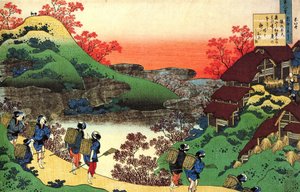 Száz költő száz verséből álló sorozat: "Sarumaru Dayu" alkotó: Katsushika Hokusai