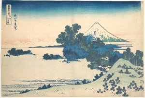 Shichirigahama a Sagami tartományban (Sōshū Shichirigahama), a „A Fuji-hegy harminchat látképe” (Fugaku sanjūrokkei) című sorozatból alkotó: Katsushika Hokusai