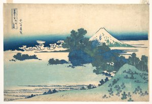Shichirigahama a Sagami tartományban (Sōshū Shichirigahama), a „A Fuji-hegy harminchat látképe” (Fugaku sanjūrokkei) című sorozatból alkotó: Katsushika Hokusai