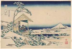 Nincsenek emberek Koishikawáról (Koishikawa Yuki no Ashita), a „Ti rty x view ws of f is luck t Fuji (Fugaku Usaju Rokukatsu)” sorozatból. alkotó: Katsushika Hokusai