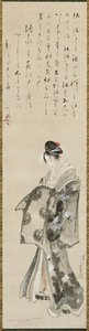 Álló udvarhölgy, 1801-05 alkotó: Katsushika Hokusai