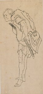Álló ember, 18. század vége-19. század eleje. alkotó: Katsushika Hokusai