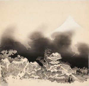 Vihar a hegyekben alkotó: Katsushika Hokusai
