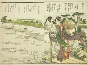Sumida folyó, kötetből "A keleti főváros szép kilátásai egy pillantásra (Toto shokei ichiran)" című illusztrált könyv 1. alkotó: Katsushika Hokusai