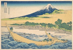 A Tōkaidō mentén, Ejiri közelében fekvő Tago-öböl (Tōkaidō Ejiri Tago no ura ryaku zu), a „A Fuji-hegy harminchat látképe” (Fugaku sanjūrokkei) című sorozatból alkotó: Katsushika Hokusai