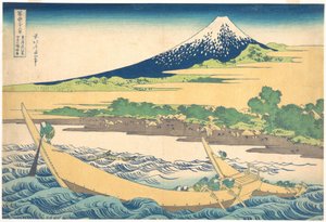 A Tōkaidō mentén, Ejiri közelében fekvő Tago-öböl (Tōkaidō Ejiri Tago no ura ryaku zu), a „A Fuji-hegy harminchat látképe” (Fugaku sanjūrokkei) című sorozatból alkotó: Katsushika Hokusai
