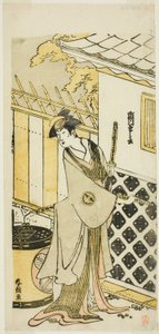 A színész Segawa Kikunojo III, mint egy szamuráj család nője alkotó: Katsushika Hokusai