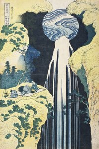 Az Amida-vízesés a Kisokaidō-út távoli szakaszaiban alkotó: Katsushika Hokusai