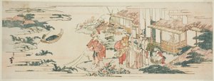 A Chofu Jewel folyó, a hat ékszer folyó egyike (Mu Tamagawa) alkotó: Katsushika Hokusai