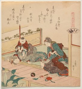 The Ditch Shell (Mizogai), a Halhatatlan Genroku-korszak versei kagylókkal (Genroku Kasen kai awase) sorozatból alkotó: Katsushika Hokusai