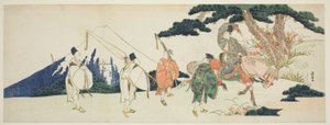 Az ünnepelt költő, Ariwara és Narihira keleti utazása alkotó: Katsushika Hokusai