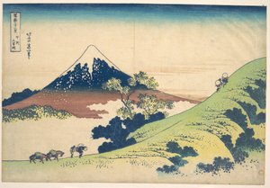 Az Inume-hágó Kai tartományban (Kōshū Inume tōge), a „A Fuji-hegy harminchat látképe” (Fugaku sanjūrokkei) című sorozatból alkotó: Katsushika Hokusai
