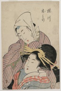 Umegawa és Chubei szerelmesei alkotó: Katsushika Hokusai