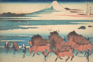 The New Fields Ono Suruga tartományban Sunshu Ono shinden, a Thir... sorozatból, kb. 1830-32. alkotó: Katsushika Hokusai