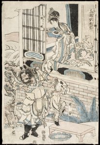 Zhou kínai király palotája alkotó: Katsushika Hokusai