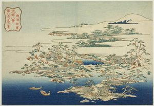 The Sound of Wind in the Pines at Ryuto (Ryuto shoto), a "Nyolc nézet a Ryukyu-szigetekről (Ryukyu hakkei)" sorozatból alkotó: Katsushika Hokusai