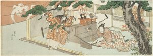 Munechika kardkovács és Inari istene alkotó: Katsushika Hokusai