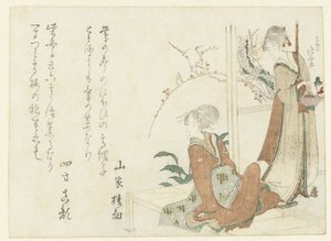 Két nő a verandán alkotó: Katsushika Hokusai