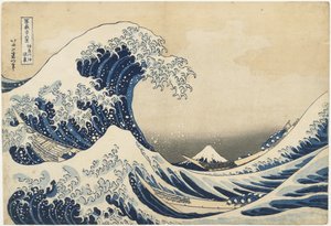 Under the Wave off Kanagawa, 1831-34 (színes fatömbnyomat)