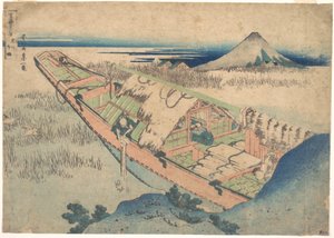 Ushibori a Hitachi tartományban (Jōshū Ushibori), a „A Fuji-hegy harminchat látképe” (Fugaku sanjūrokkei) című sorozatból alkotó: Katsushika Hokusai