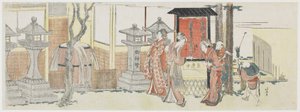 Látogatás az Oji Inari kegyhelyen, 1801-05 (színes fatömbnyomat) alkotó: Katsushika Hokusai