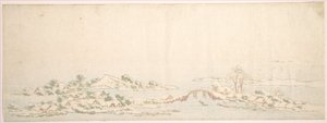 Téli tájkép alkotó: Katsushika Hokusai
