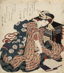 Könyvet olvasó nő, 1822 alkotó: Katsushika Hokusai