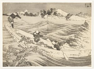 Yatsugatake Shinano tartományban, 1834-35 (fatömb) alkotó: Katsushika Hokusai