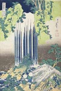 A Yōrō-vízesés Mino tartományban alkotó: Katsushika Hokusai