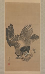 A sas megtámad egy majmot, 1885. alkotó: Kawanabe Kyosai