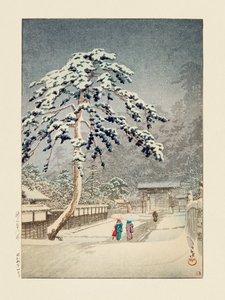 Ikegami Honmonji (Honmon-templom, Ikegami) (1931) alkotó: Kawase Hasui