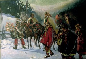 Hucul esküvő, 1909 alkotó: Kazimierz Sichulski