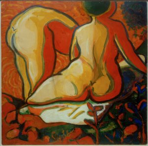 A fürdőzők hátulnézete alkotó: Kazimir Severinovich Malevich