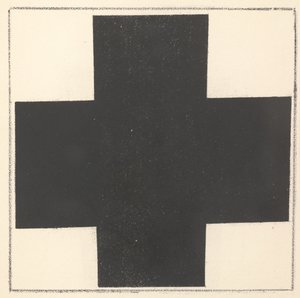Fekete kereszt a "Szuprematizmus: 34 rajz" című kötetből. alkotó: Kazimir Severinovich Malevich