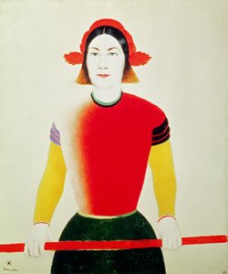 Lány rúddal (olaj) alkotó: Kazimir Severinovich Malevich