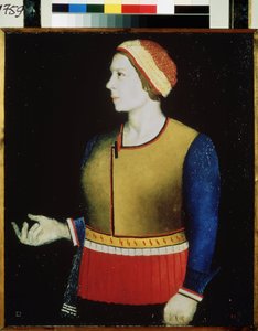 A művész feleségének portréja. Kasimir Severinovich Malevics (Malevich, Malevic) festménye (1878-1935), olaj, vászon alkotó: Kazimir Severinovich Malevich