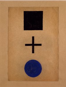 Szuprematizmus: négyzet, kereszt, kör Gouache festmény: Kazimir Malevich (Malevich, Malevich) (1878-1935) 1919-1920 Magángyűjtemény alkotó: Kazimir Severinovich Malevich