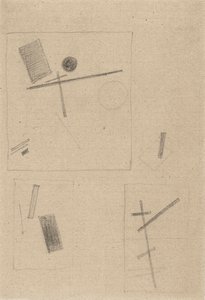 Szuprematista rajz alkotó: Kazimir Severinovich Malevich