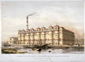 Magtár a Canada Wharf-on, Rotherhithe, London, 1860