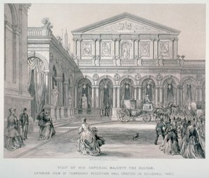 Abd-ul-Aziz, Törökország szultánjának látogatása a Guildhallban, London Cityben, 1867.