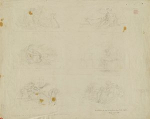(Iowa State Capitol Rotunda) (tanulmány a Six Lunettes számára) alkotó: Kenyon Cox