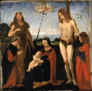 Boltraffio után: Szent beszélgetés, 1878-1882. alkotó: Kenyon Cox