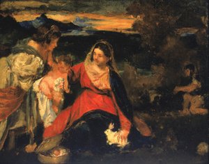 Tizian Nyúl Madonnája után, 1878-1882.
