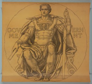 Kormányzat, Cartoon for Mosaic Wisconsin állam Capitol Rotundában alkotó: Kenyon Cox