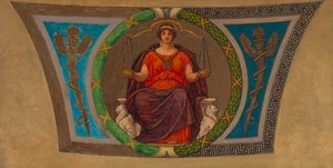 Sketch for Mosaic, Wisconsin State Capital, Justice, kb. 1912. alkotó: Kenyon Cox