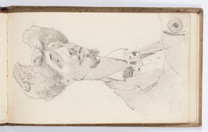 Vázlatfüzet oldala: Carolus-Duran karikatúrája alkotó: Kenyon Cox