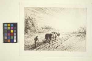 Korai szántás (tavasszal) (rézkarc)
